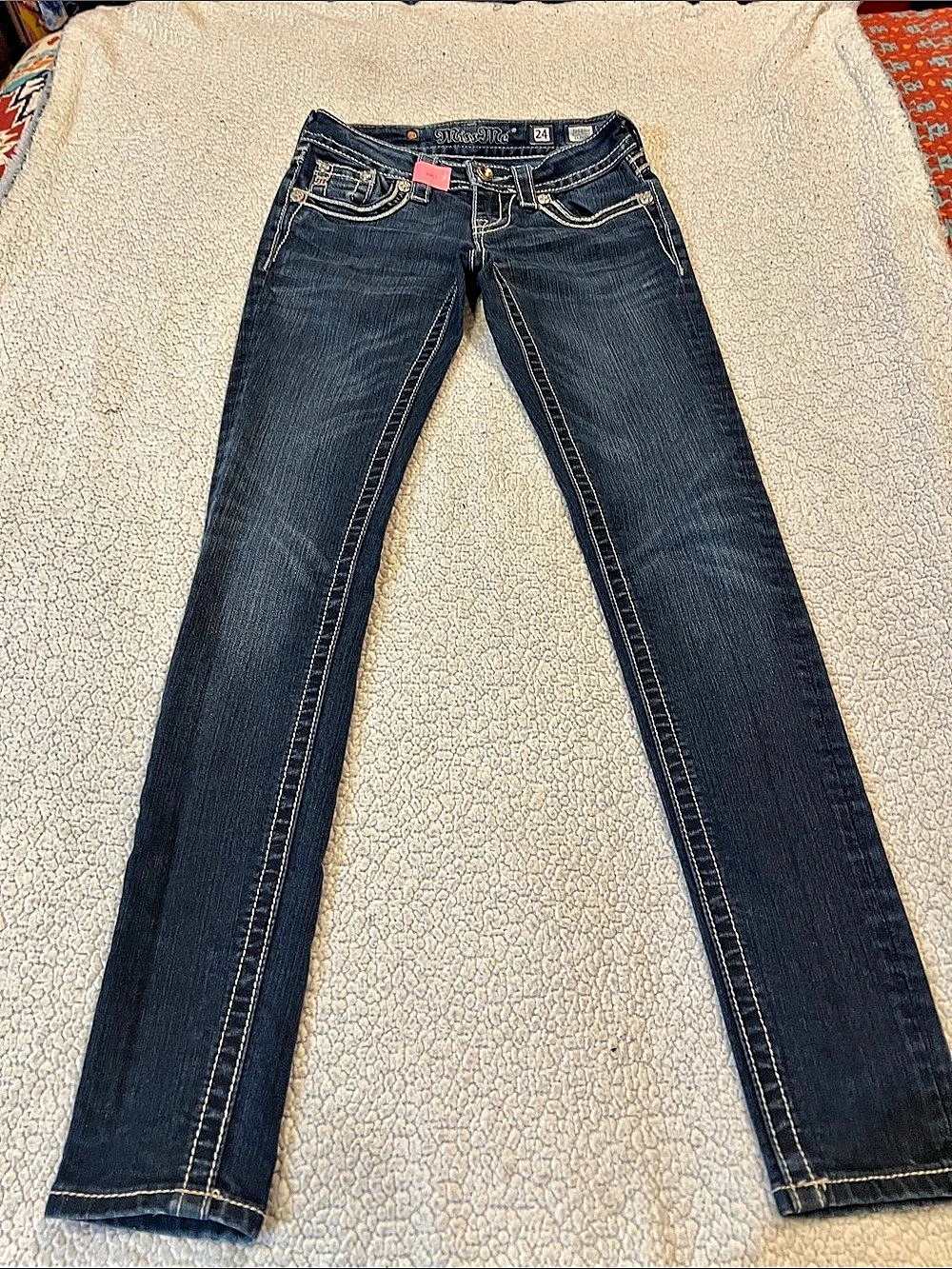 Miss Me Skinny Jeans in Blue Waist 24 Like New
